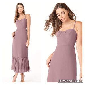 Azazie Justina A-Line Sweetheart Neckline Chiffon Ankle-Length Dress